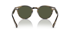 Oliver Peoples Romare Sun avec une monture Olive Smoke et des verres Vert - image 5