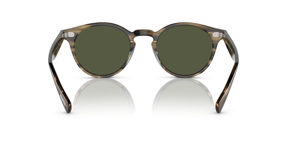 Oliver Peoples Romare Sun avec une monture Olive Smoke et des verres Vert - image 5