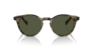 Oliver Peoples Romare Sun avec une monture Olive Smoke et des verres Vert - image 2
