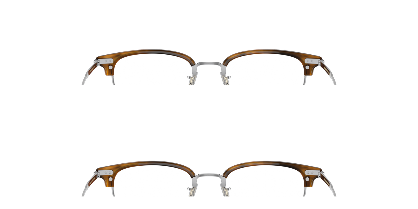 Oliver Peoples Kesten with Brushed Silver/Raintree frame - Image Nosepads