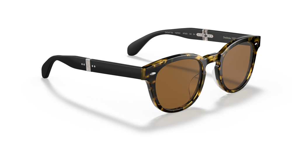 Sie Oliver Peoples Sheldrake 1950 Exclusive mit Vintage DTBK/Semi-Matte Black Gestell und Braun Gläsern - Das Bild 4