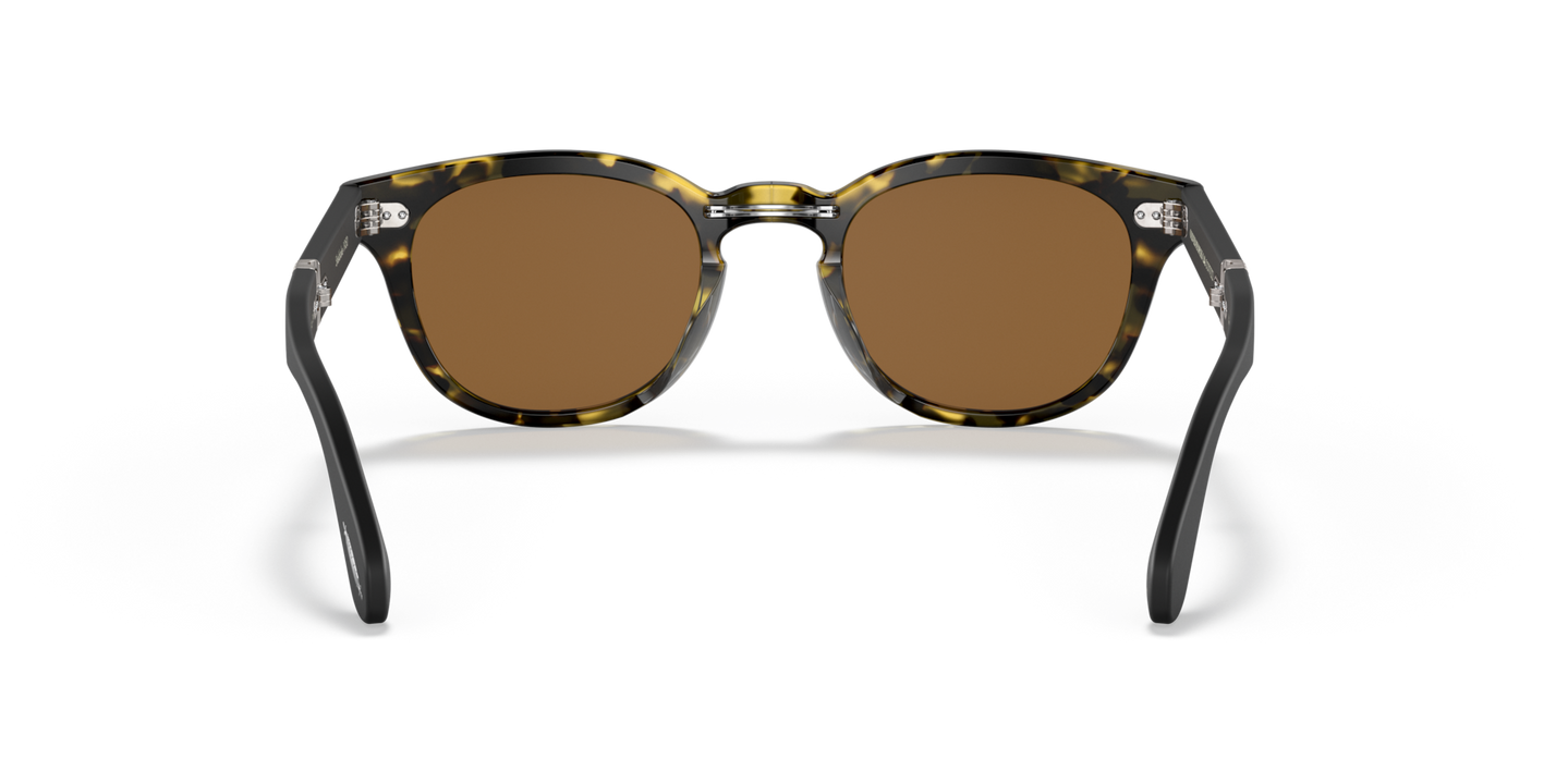Oliver Peoples Sheldrake 1950 Exclusive with Vintage DTBK/Semi-Matte Black frame and Brown lenses - Image Nosepads
