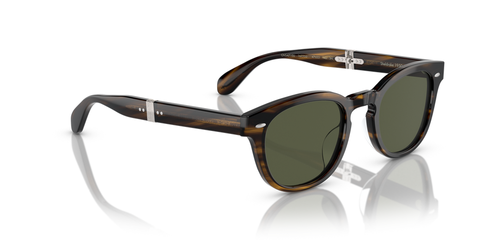Sie Oliver Peoples Sheldrake 1950 mit Rinde Gestell und Grün Gläsern - bild 4