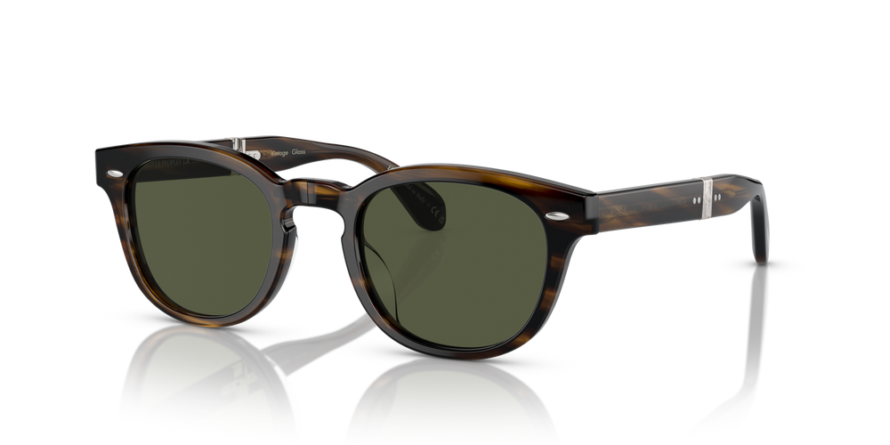 Sie Oliver Peoples Sheldrake 1950 mit Rinde Gestell und Grün Gläsern - bild 2