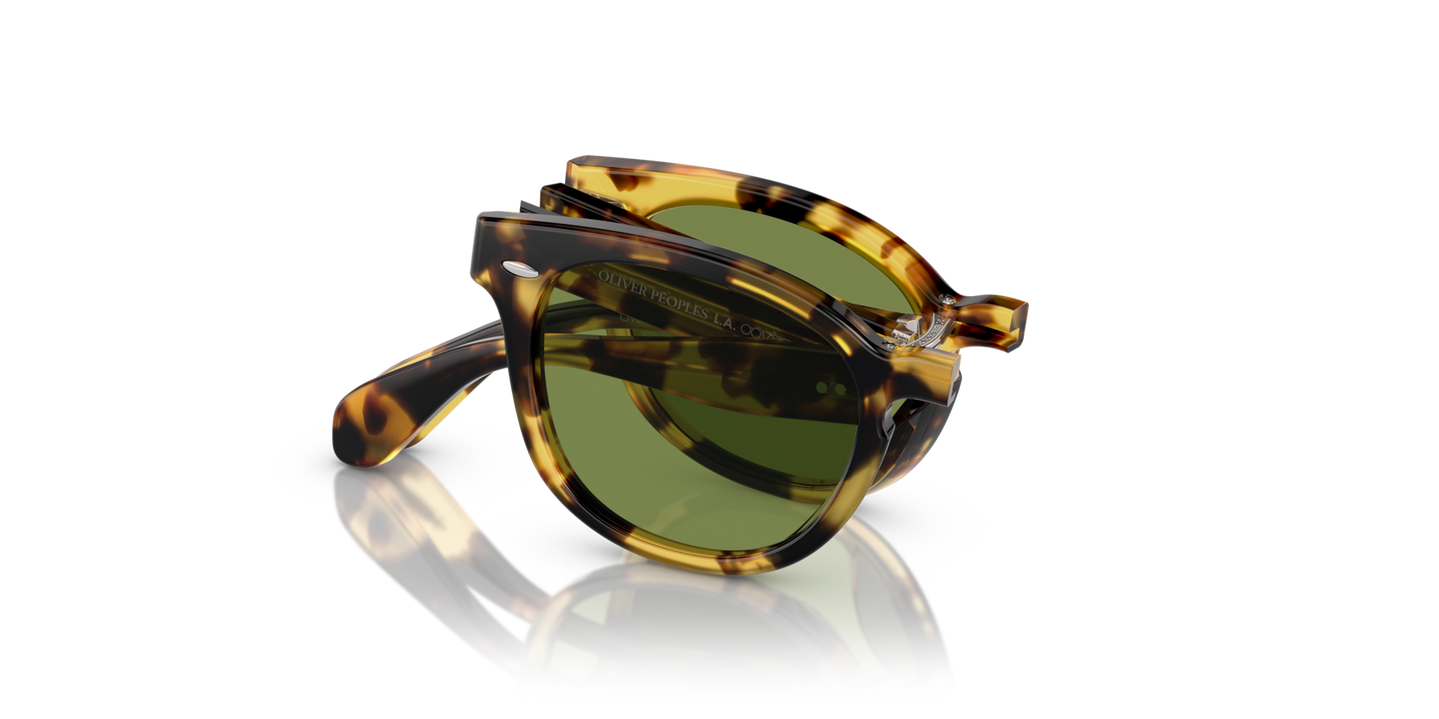 Oliver Peoples Sheldrake 1950 with YTB frame and Green lenses - Image Folding