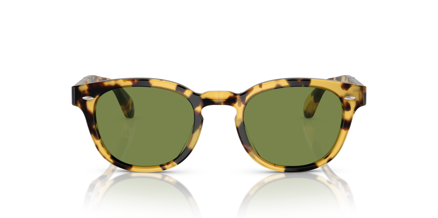 Oliver Peoples Sheldrake 1950 with YTB frame and Green lenses - Image Plaque