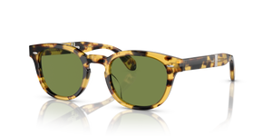 Sie Oliver Peoples Sheldrake 1950 mit YTB Gestell und Grün Gläsern - Das Bild 2