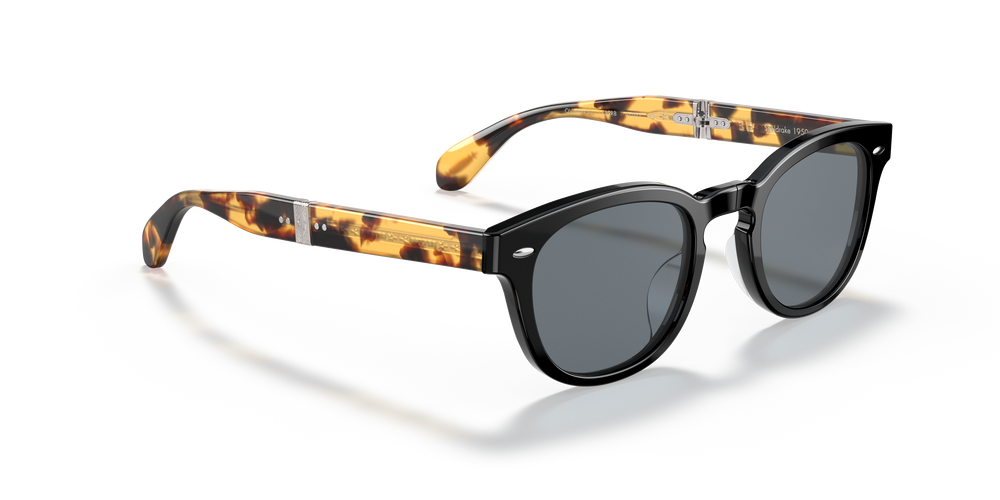 Oliver Peoples Sheldrake 1950 Exclusive con montura Black/YTB y lentes Azul - El 4
