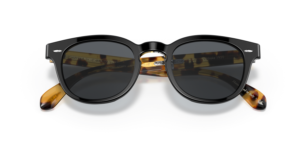 Oliver Peoples Sheldrake 1950 Exclusive con montura Black/YTB y lentes Azul - El 7
