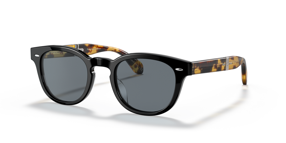 Oliver Peoples Sheldrake 1950 Exclusive with Black/YTB frame and Blue lenses - Image 2