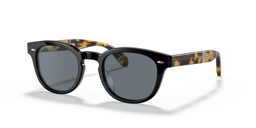 Sie Oliver Peoples Sheldrake 1950 Exclusive mit Black/YTB Gestell und Blau Gläsern - bild 2