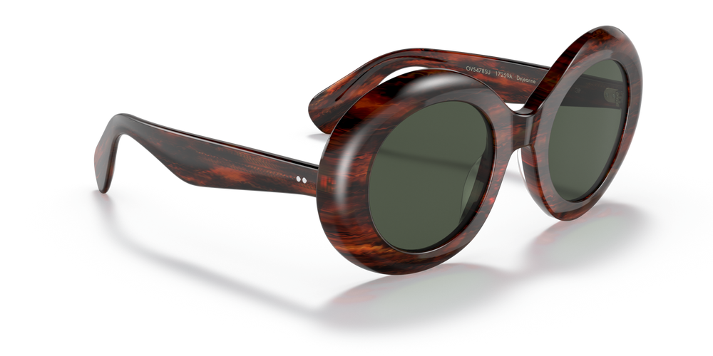 Oliver Peoples Dejeanne avec une monture Écaille de tortue Rouge Vintage et des verres Vert - image 3