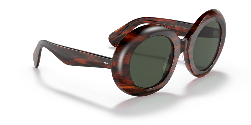 Sie Oliver Peoples Dejeanne mit Vintage Rot Tortoise Gestell und Grün Gläsern - Das Bild 3