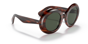 Sie Oliver Peoples Dejeanne mit Vintage Rot Tortoise Gestell und Grün Gläsern - Das Bild 3
