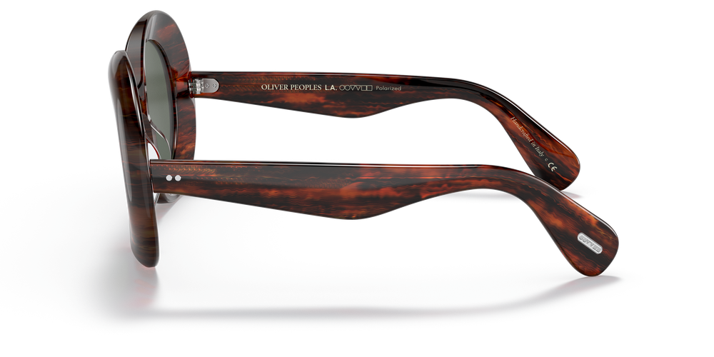 Oliver Peoples Dejeanne con montura Tortuga y rojo vintage y lentes Verde - El 4