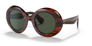 Oliver Peoples Dejeanne con montura Tortuga y rojo vintage y lentes Verde - El 1