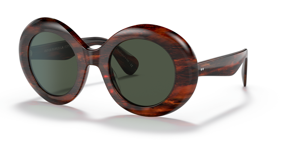 Sie Oliver Peoples Dejeanne mit Vintage Rot Tortoise Gestell und Grün Gläsern - Das Bild 3