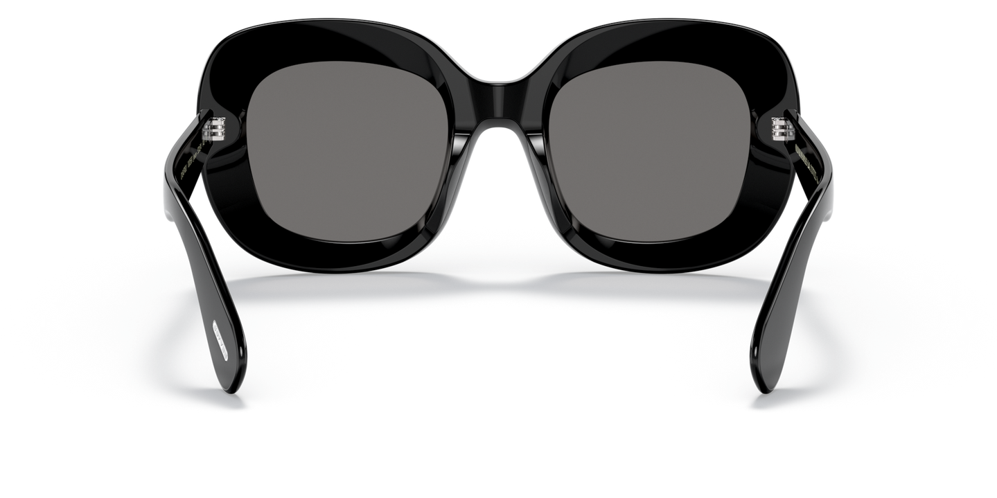 Oliver Peoples Jesson avec une monture Noir et des verres Gris - Image Plaquettes de nez