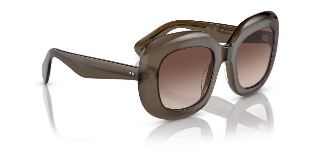 Sie Oliver Peoples Jesson mit Taupe Gestell und Braun Gläsern - Bild 3