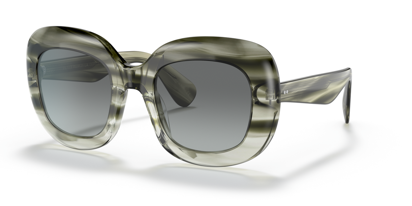 Oliver Peoples Jesson avec une monture Jade Délavé et des verres Gris - Image Points