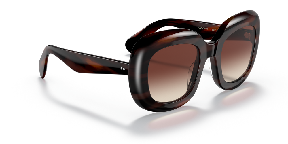 Oliver Peoples Jesson avec une monture Écaille de tortue Rouge Vintage et des verres Brun - image 3