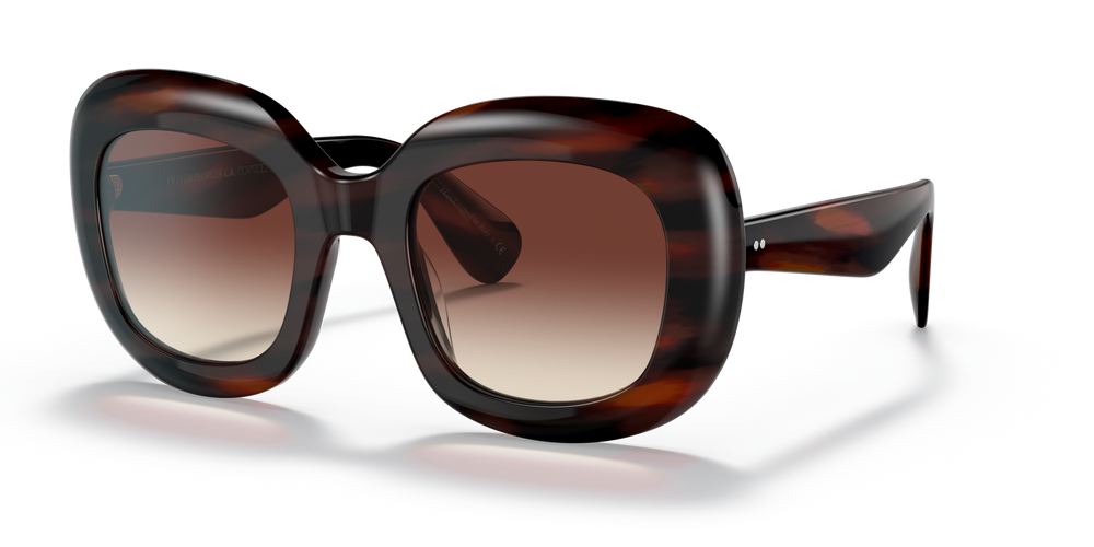 Oliver Peoples Jesson avec une monture Écaille de tortue Rouge Vintage et des verres Brun - image 4
