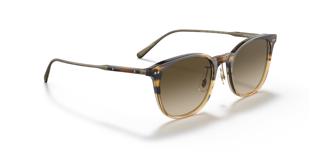Sie Oliver Peoples Gerardo mit Canarywood Gradient/Antique Gold Gestell und Braun Gläsern - bild 3