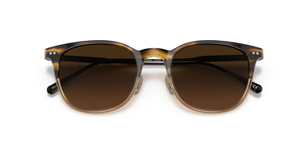 Sie Oliver Peoples Gerardo mit Canarywood Gradient/Antique Gold Gestell und Braun Gläsern - bild 6
