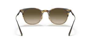 Sie Oliver Peoples Gerardo mit Canarywood Gradient/Antique Gold Gestell und Braun Gläsern - bild 5