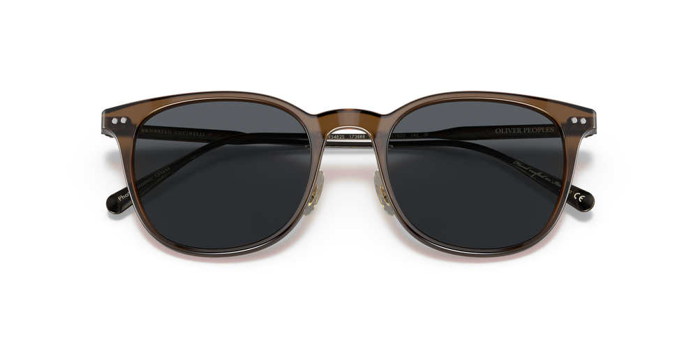 Oliver Peoples Gerardo avec une monture Dark Auburn/Antique Gold et des verres Bleu - image 6