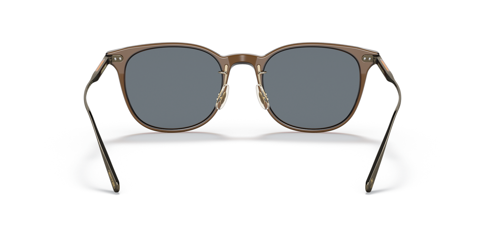 Oliver Peoples Gerardo avec une monture Dark Auburn/Antique Gold et des verres Bleu - image 5