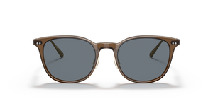Oliver Peoples Gerardo avec une monture Dark Auburn/Antique Gold et des verres Bleu - image 2