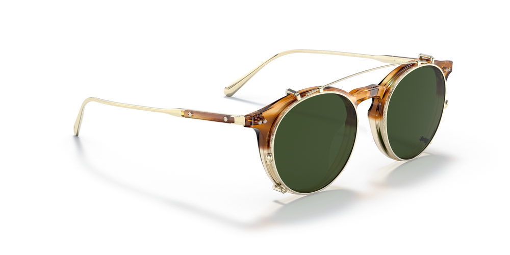 Oliver Peoples Eduardo con montatura Honey VSB/Brushed Gold e lenti  Verde - immagine 3