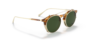 Oliver Peoples Eduardo con montatura Honey VSB/Brushed Gold e lenti  Verde - immagine 3