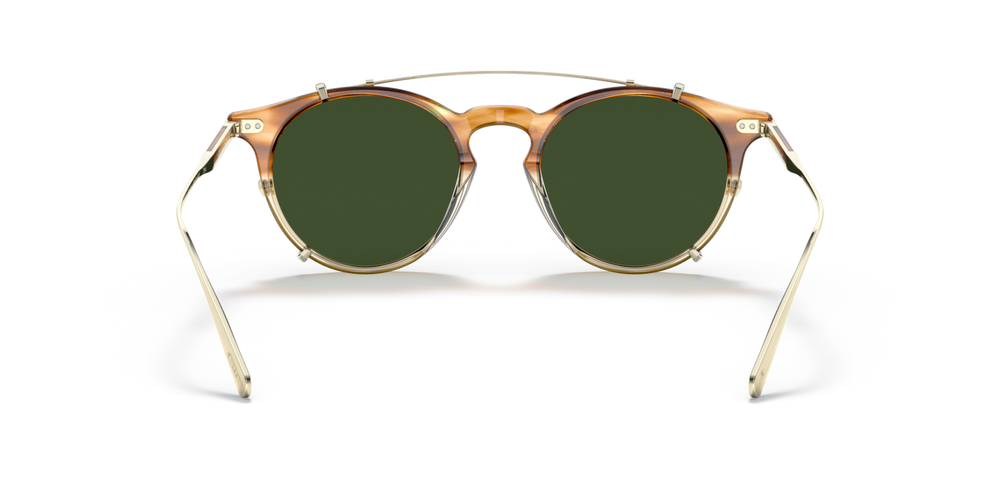 Oliver Peoples Eduardo con montatura Honey VSB/Brushed Gold e lenti  Verde - immagine 5
