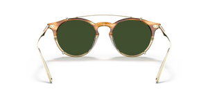 Oliver Peoples Eduardo con montatura Honey VSB/Brushed Gold e lenti  Verde - immagine 5