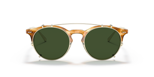 Oliver Peoples Eduardo con montatura Honey VSB/Brushed Gold e lenti  Verde - immagine 2