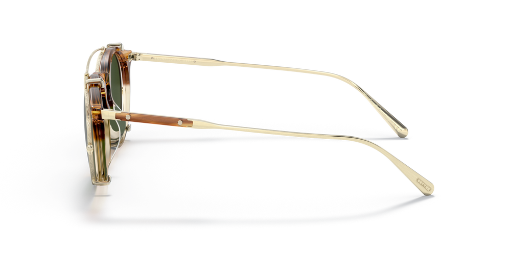 Oliver Peoples Eduardo con montatura Honey VSB/Brushed Gold e lenti  Verde - immagine 4