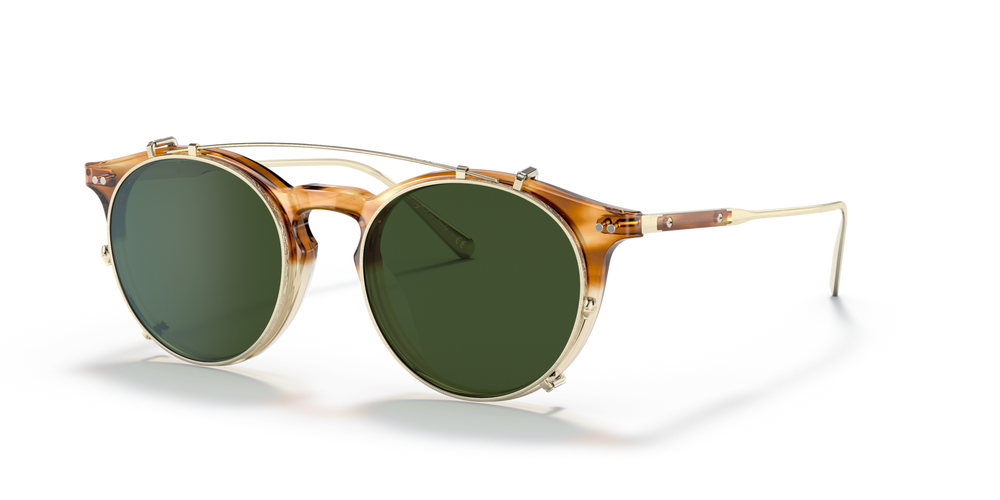 Oliver Peoples Eduardo con montatura Honey VSB/Brushed Gold e lenti  Verde - immagine 1