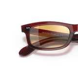 Sie Oliver Peoples Fai mit Burgunder durchsichtig Gestell und Braun Gläsern - Variant
