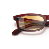 Sie Oliver Peoples Fai mit Burgunder durchsichtig Gestell und Braun Gläsern - Variant