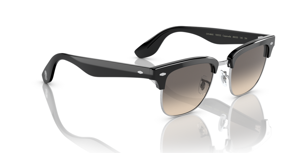 Oliver Peoples Capannelle avec une monture Noir/ Argent et des verres Gris - image 3