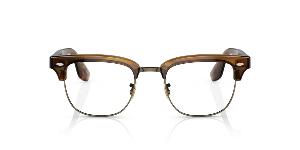 Oliver Peoples Capannelle with Raintree/Antique Gold frame and Clear lenses - Image 2