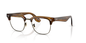 Oliver Peoples Capannelle with Raintree/Antique Gold frame and Clear lenses - Image 1