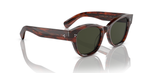 Oliver Peoples Eadie avec une monture Écaille de tortue Rouge Vintage et des verres Vert - L'image 3