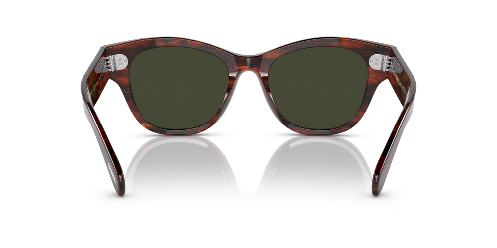 Oliver Peoples Eadie avec une monture Écaille de tortue Rouge Vintage et des verres Vert - L'image 5