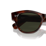 Oliver Peoples Eadie avec une monture Écaille de tortue Rouge Vintage et des verres Vert - Variant
