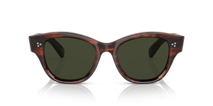 Oliver Peoples Eadie avec une monture Écaille de tortue Rouge Vintage et des verres Vert - L'image 2