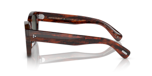 Oliver Peoples Eadie avec une monture Écaille de tortue Rouge Vintage et des verres Vert - L'image 4