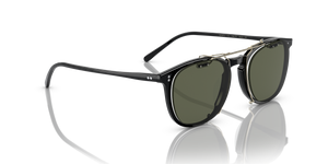 Oliver Peoples Finley 1993 Clip con montura Oro y lentes Verde - El 4